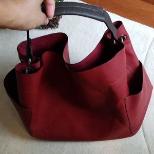 Wilsons Leather • Red Leather Bucket Style Purse